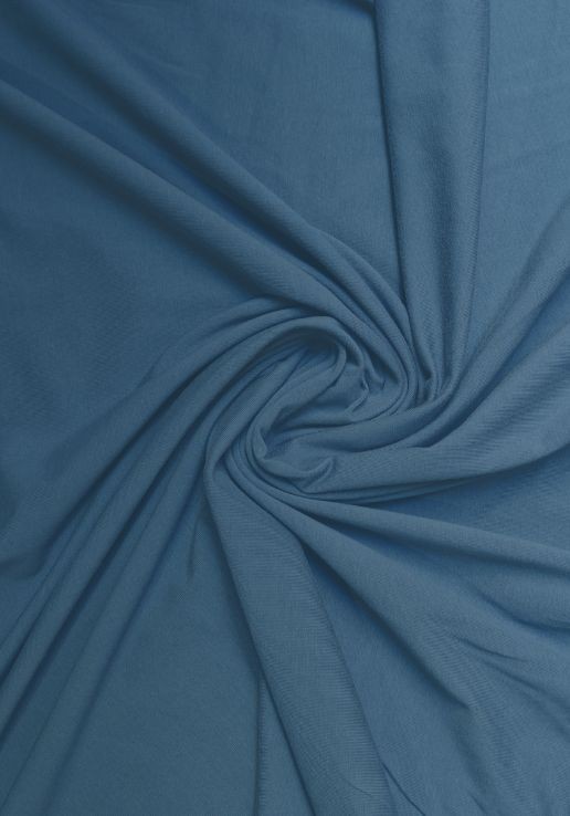 Tissu Jersey Coton - Bleu