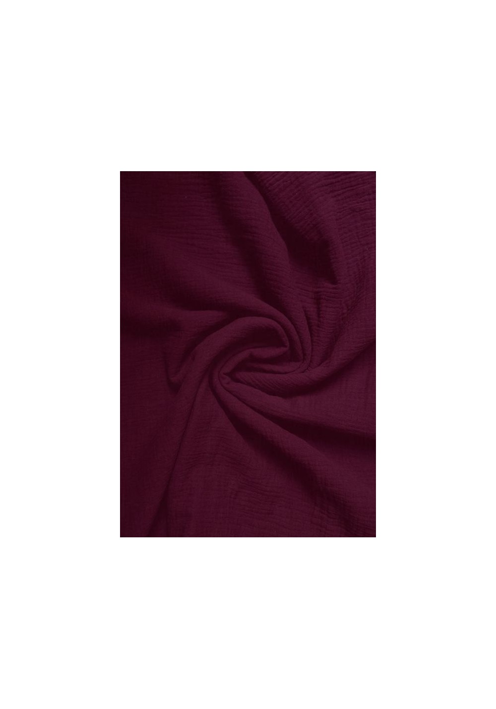 Tissu Double Gaze Coton - Bordeaux